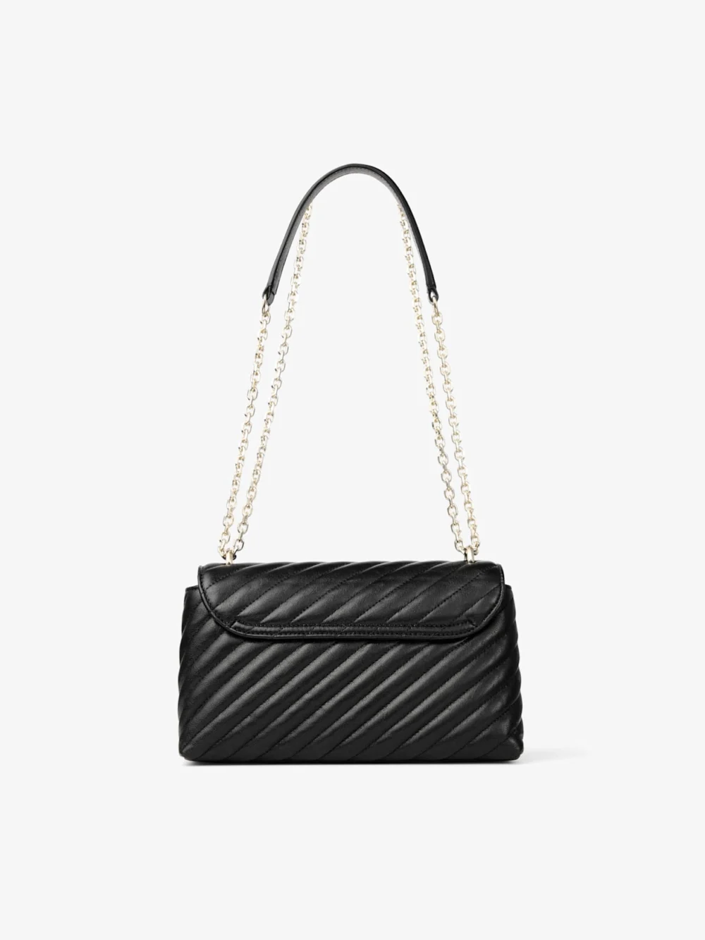 Jimmy Choo Curve Cross Body Medium Black Quilted Biker Leather Crossbody Bag, another view