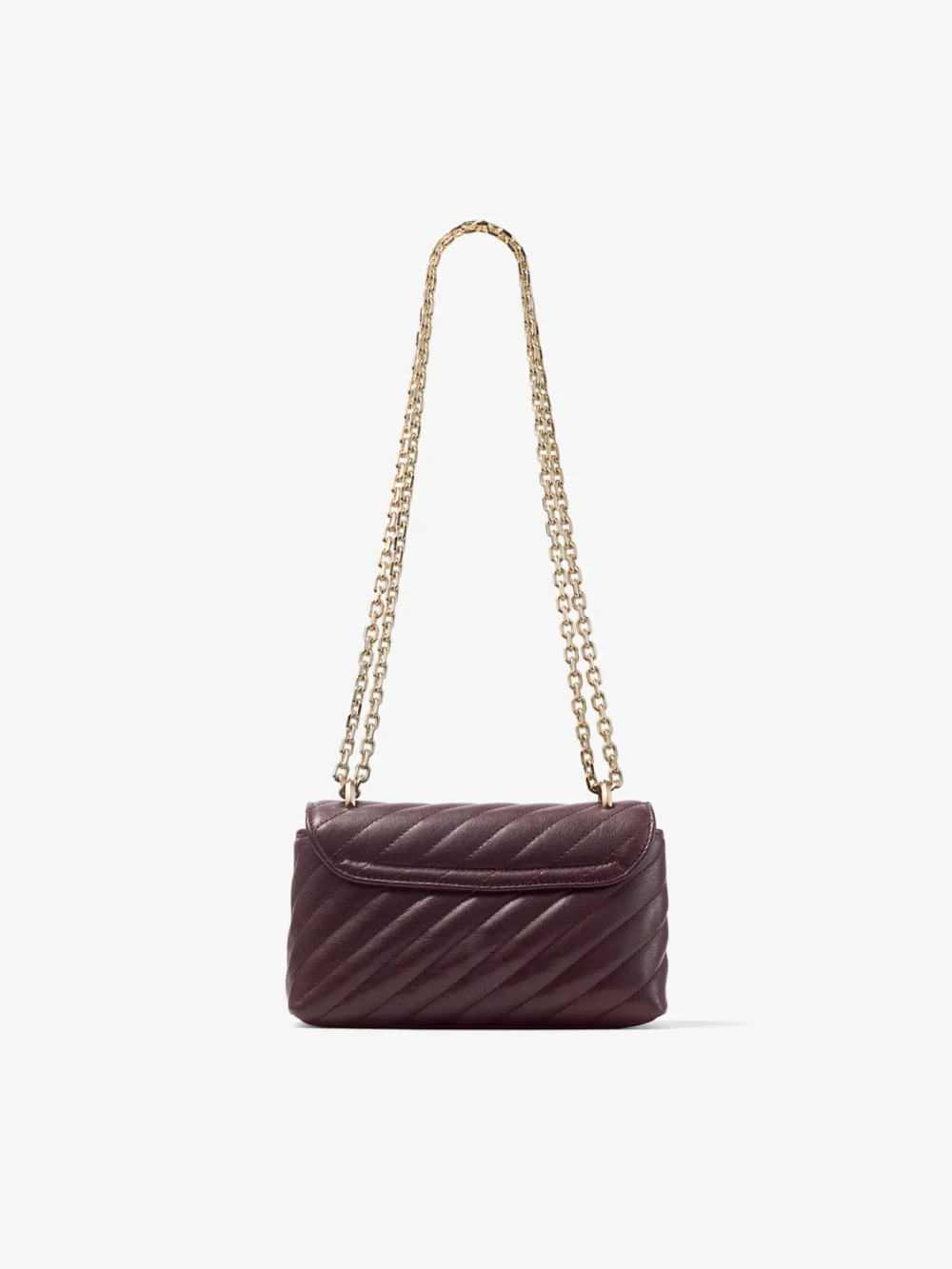 Jimmy Choo Curve Crossbody Small Deep Merlot Quilted Biker Leather Crossbody Bag, another view