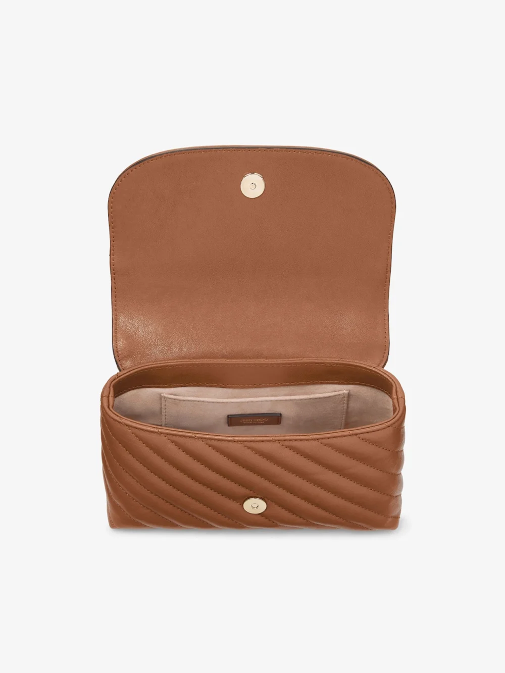 Jimmy Choo Curve Crossbody Small Tan Quilted Biker Leather Crossbody Bag, another view