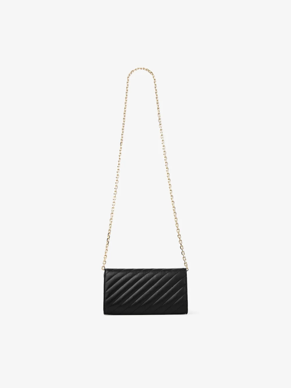 Jimmy Choo Curve Wallet with Chain Black Quilted Biker Leather Wallet with Chain, another view
