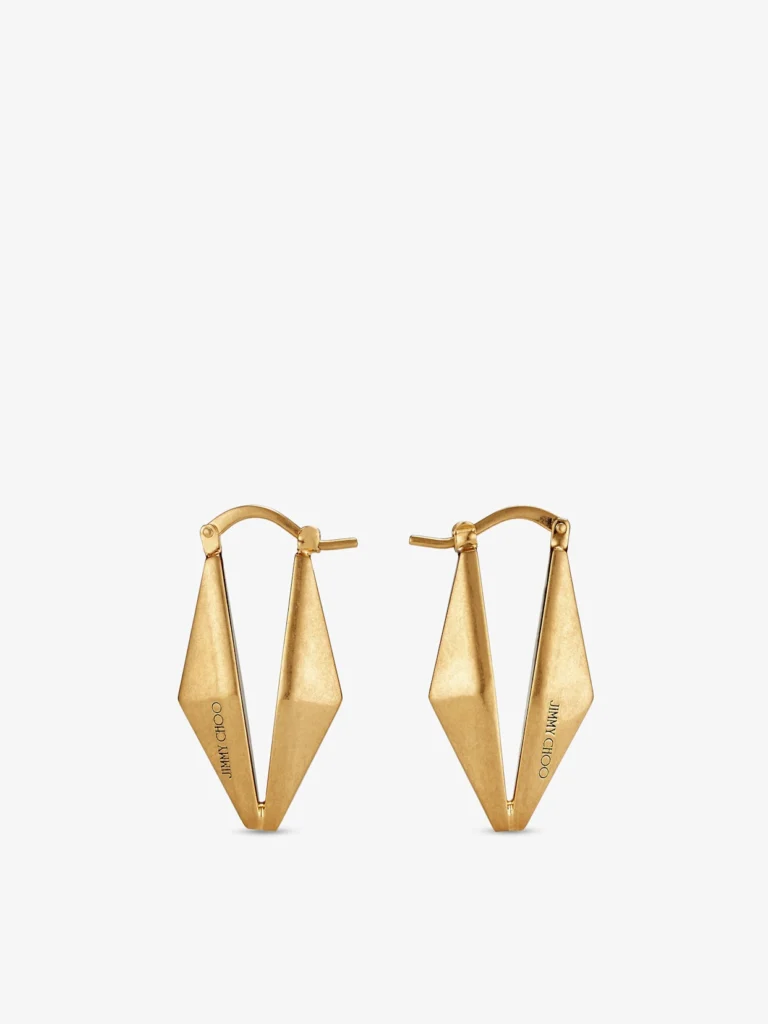 Jimmy Choo Diamond Chain Earring Gold Finish Diamond Chain Earrings