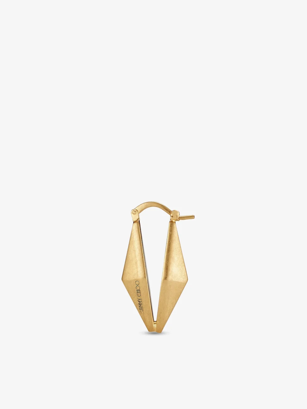 Side view of the Jimmy Choo Diamond Chain Earring Gold Finish Diamond Chain Earrings