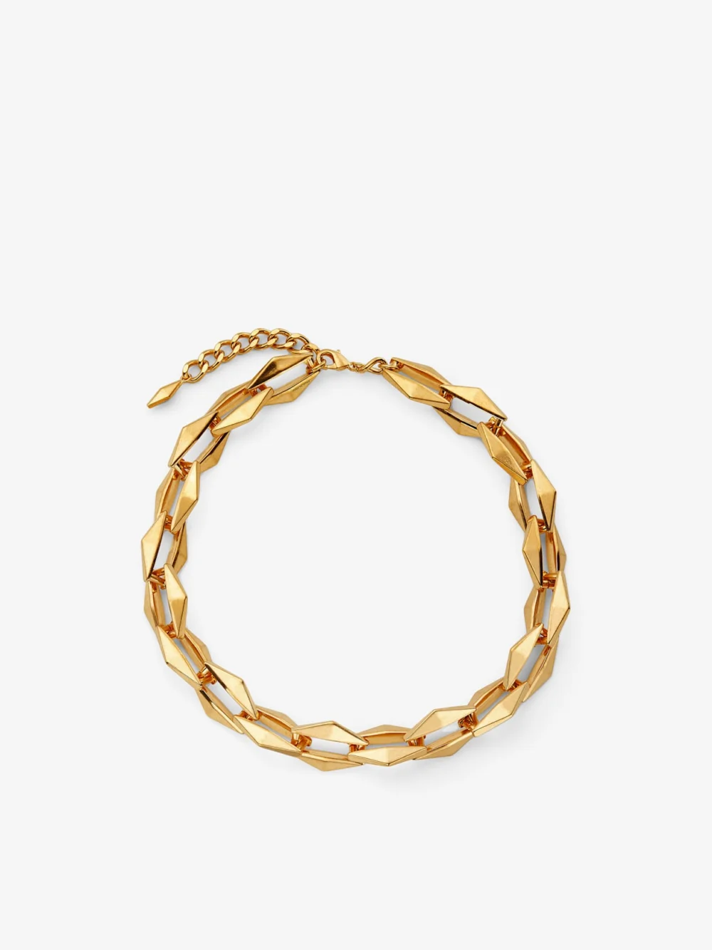 Jimmy Choo Diamond Chain Necklace Gold Finish Diamond Chain Necklace in silver