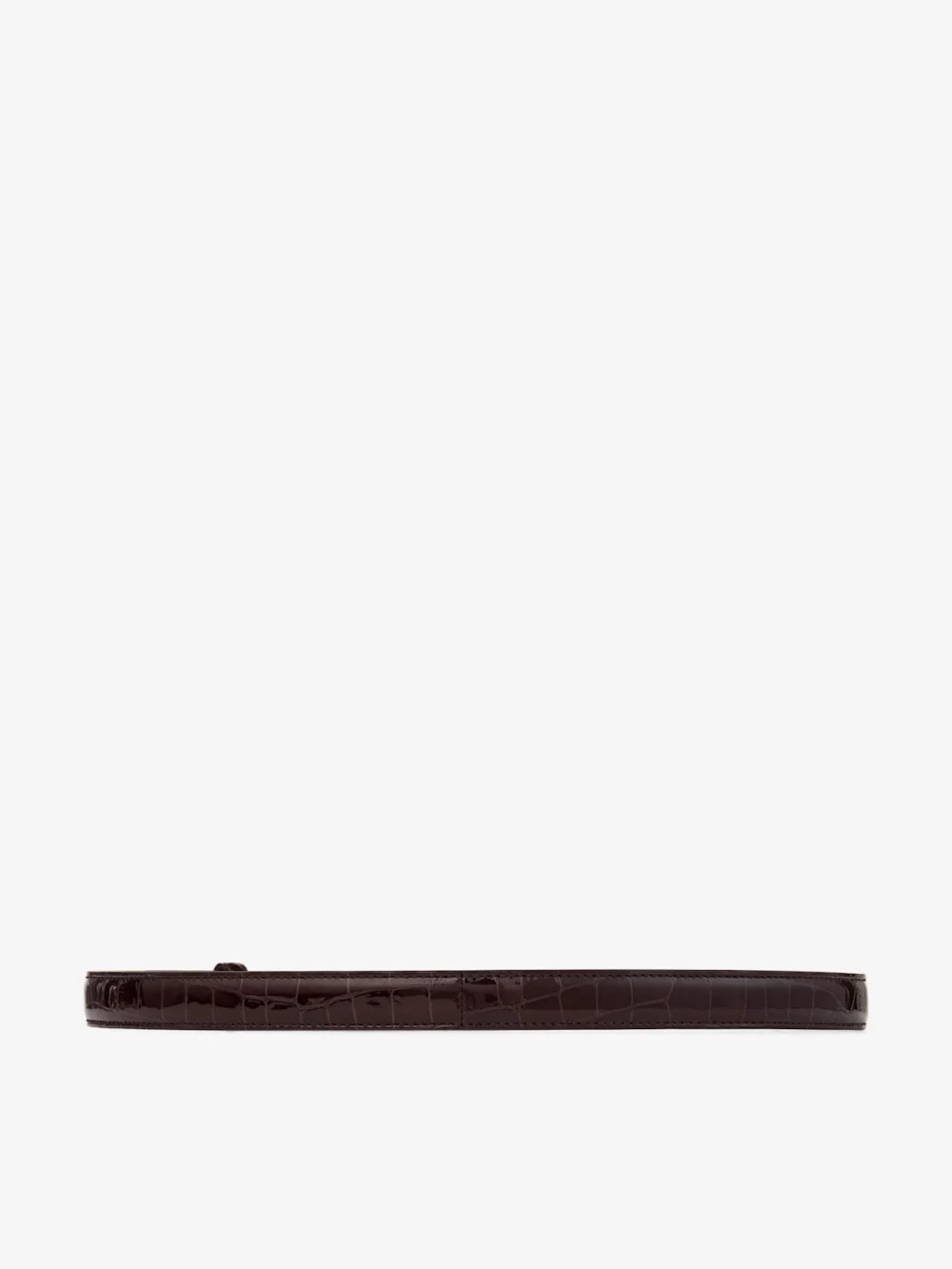 Jimmy Choo Diamond Clasp Belt Sambuco Shiny Croc Embossed Leather Belt, another view