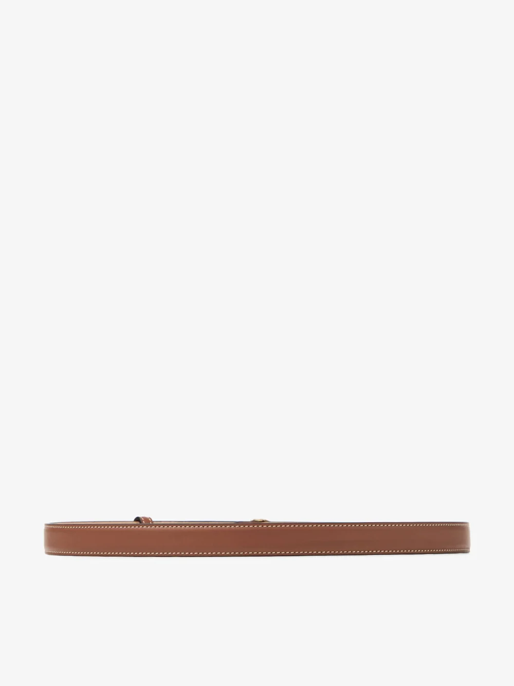 Back view of the Jimmy Choo Diamond Clasp Belt Tan Calf Leather Stitched Belt