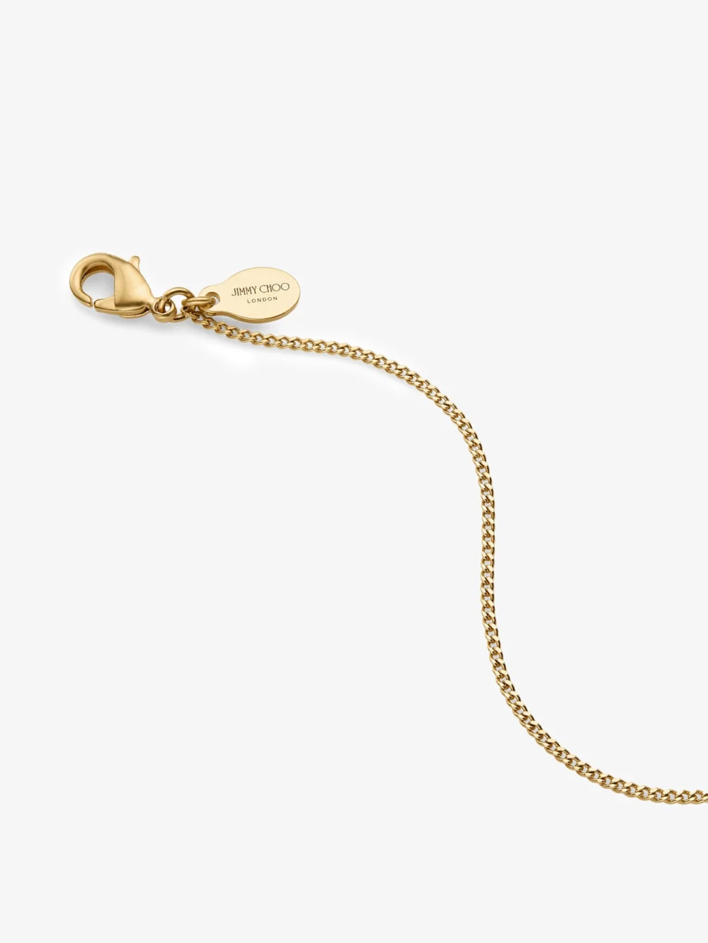 Jimmy Choo Diamond Fine Chain Gold Finish Fine Chain Necklace, another view