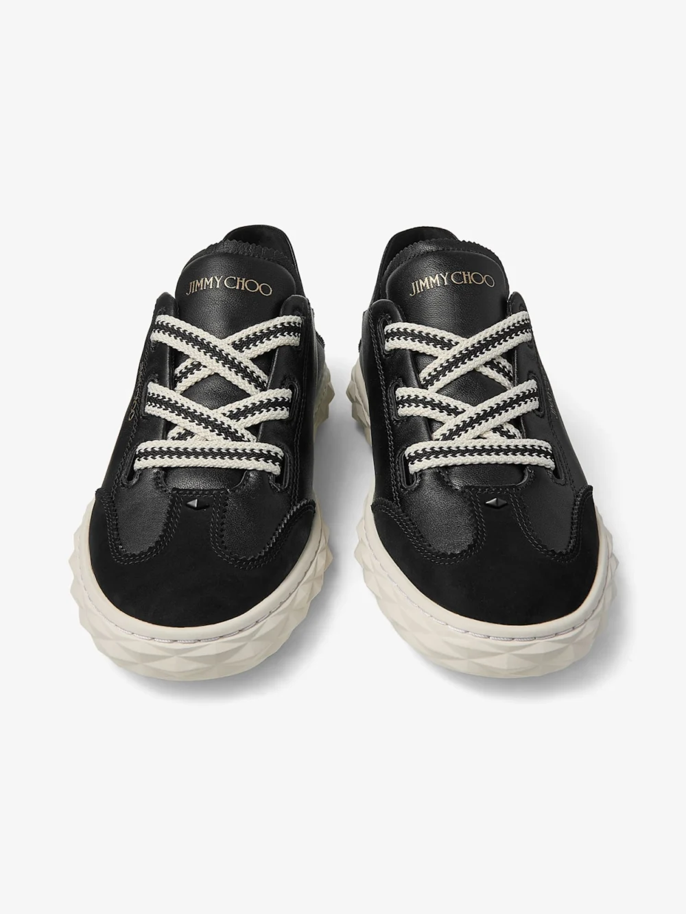 Jimmy Choo Diamond Light Flex F Black Leather Trainers, another view