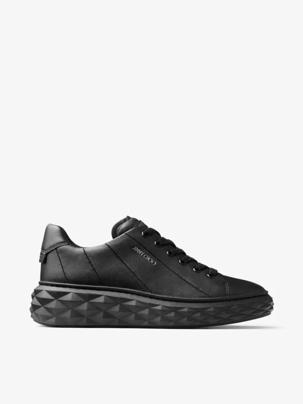 Jimmy Choo Diamond Light Maxi F Black Nappa Leather Trainers