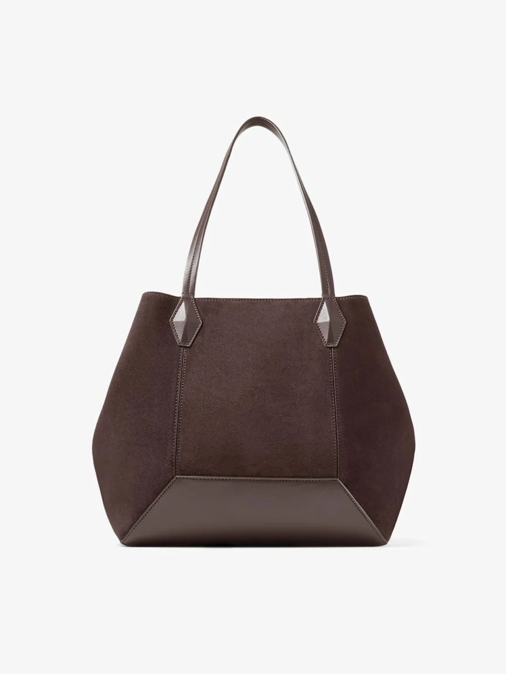 Jimmy Choo Diamond Tote Medium Coffee Suede Tote Bag, another view