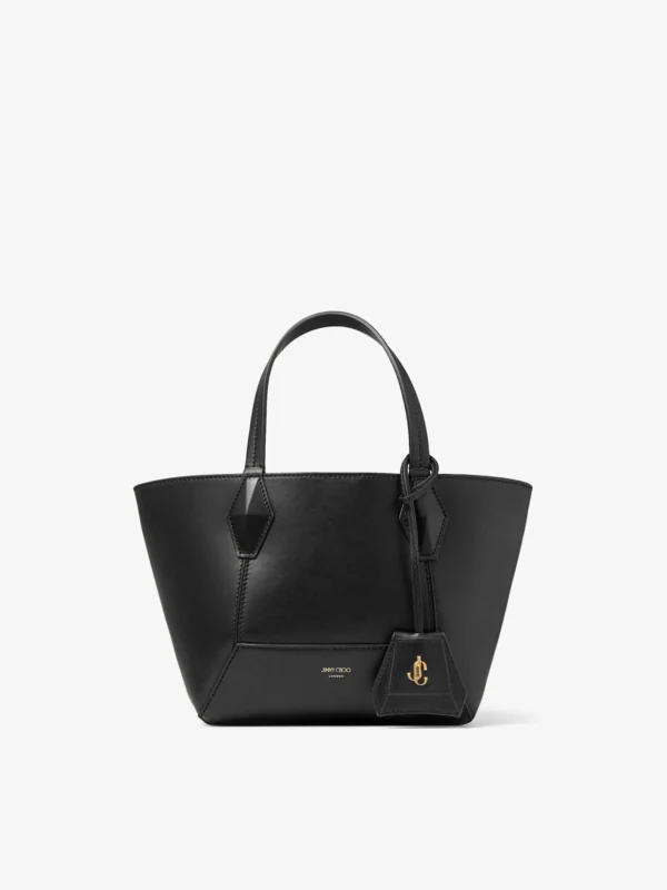Jimmy Choo Diamond Tote Small Black Calf Leather Tote Bag