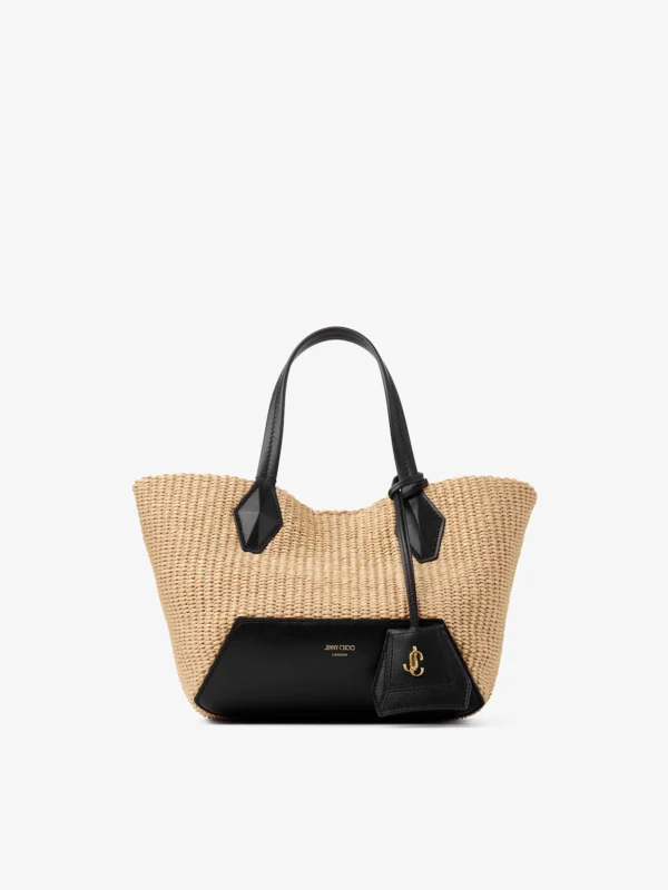 Jimmy Choo Diamond Tote Small Natutal Raffia Tote Bag