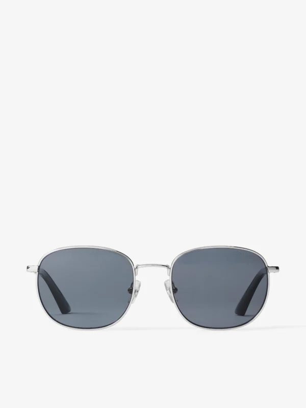 Jimmy Choo Dune P Silver and Polar Dark Grey Metal Pantos Sunglasses