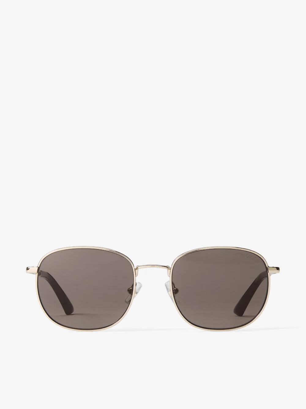 Jimmy Choo Dune Pale Gold and Dark Brown Pantos Metal Sunglasses in e3006 pale gold