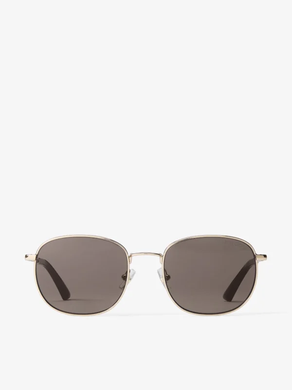 Jimmy Choo Dune Pale Gold and Dark Brown Pantos Metal Sunglasses