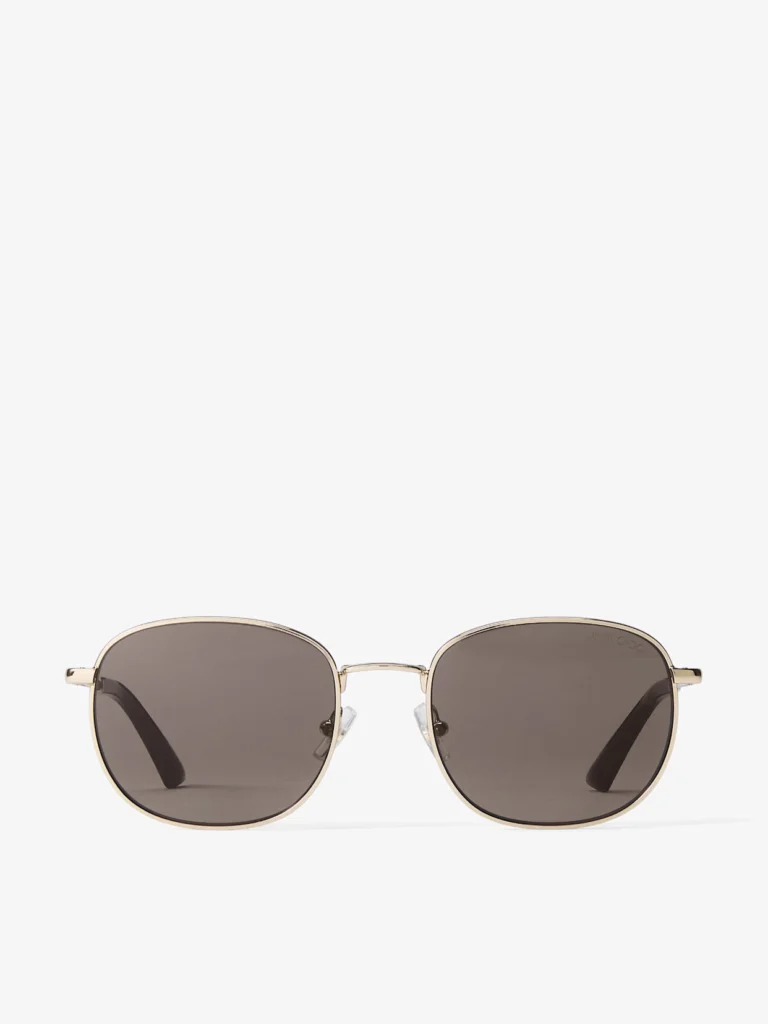 Jimmy Choo Dune Pale Gold and Dark Brown Pantos Metal Sunglasses