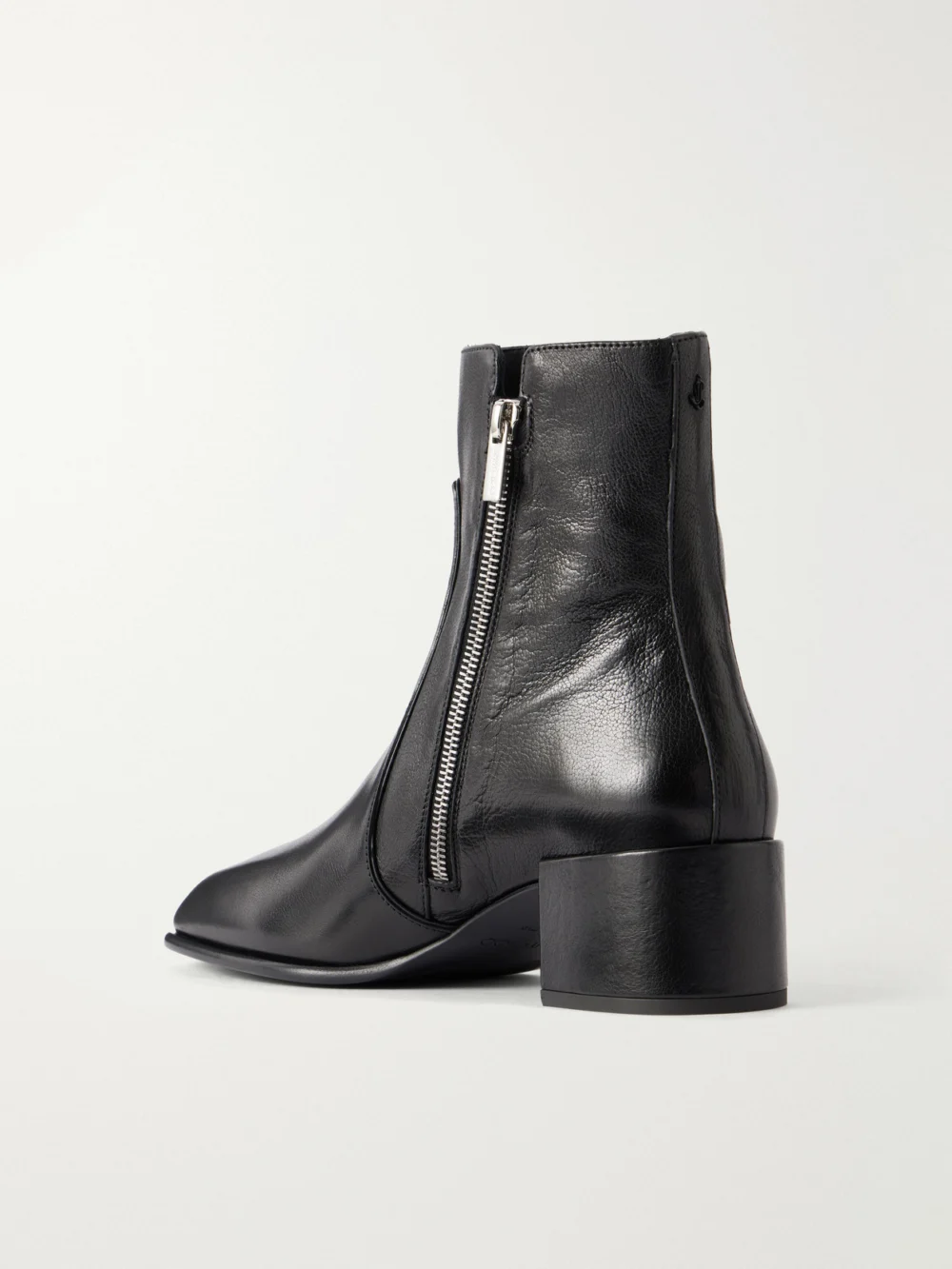Back view of the Jimmy Choo Eliot 45 Full-grain Leather Ankle Boots