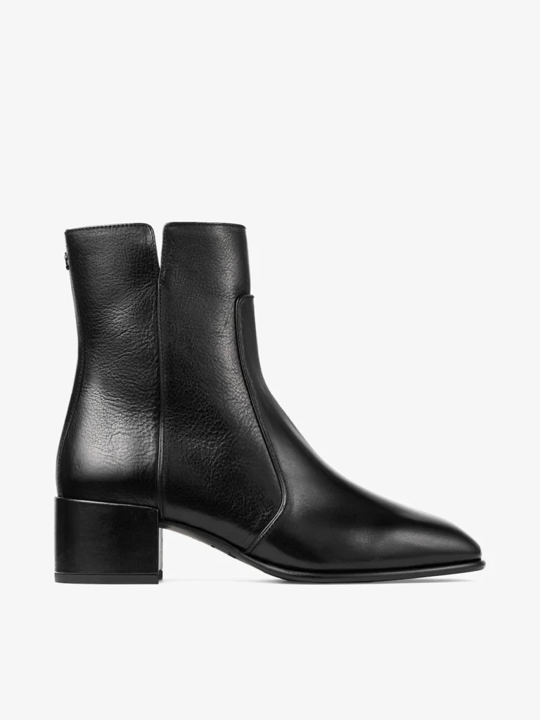 Jimmy Choo Eliot Ankle Boot 45 Black Vintage Leather Ankle Boots