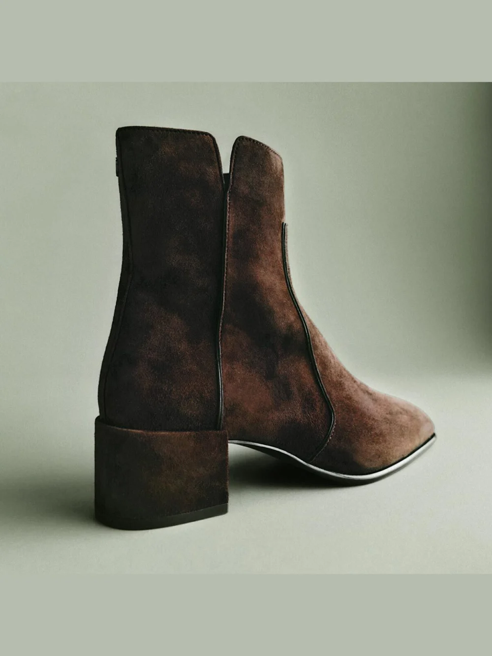 Jimmy Choo Eliot Ankle Boot 45 Chocolate Suede Ankle Boots, another view