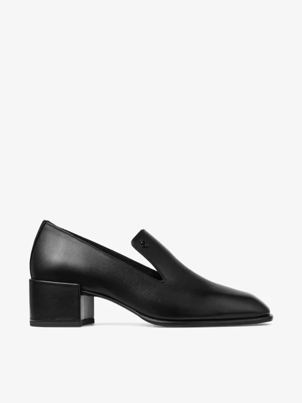 Jimmy Choo Eliot Slipper 45 Black Vintage Leather Slippers
