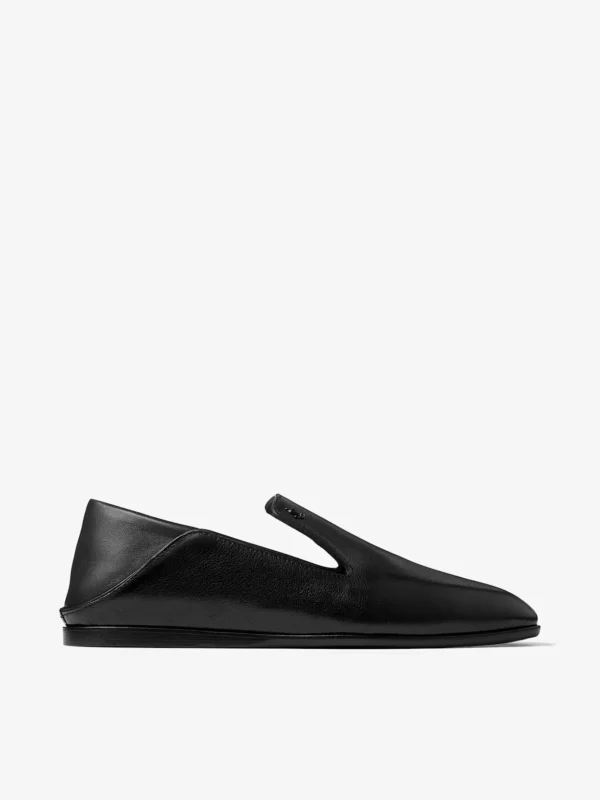 Jimmy Choo Eliot Slipper Black Vintage Leather Slippers