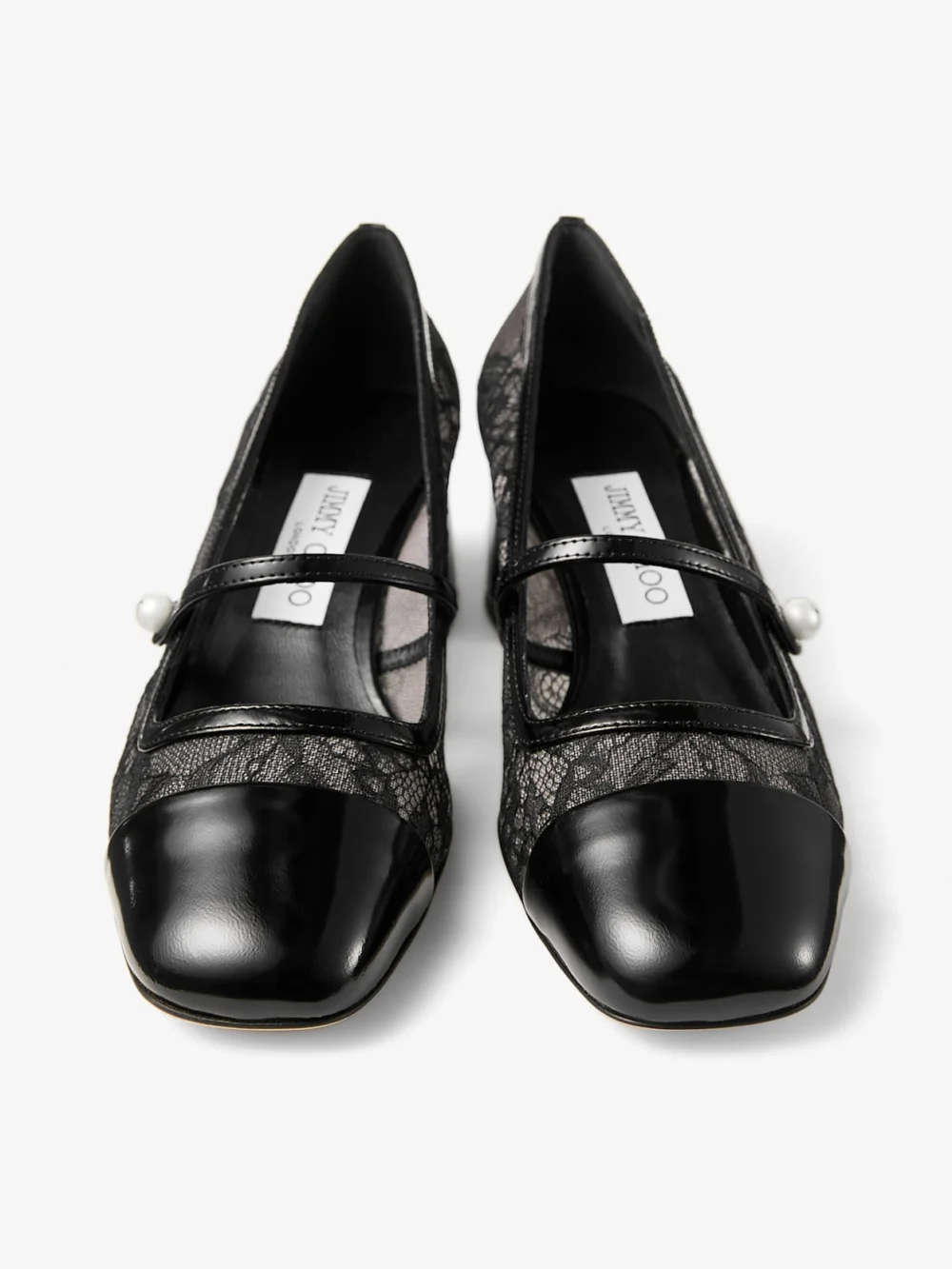 Jimmy Choo Elisa 45 Black Spazzolato and Jimmy Choo Lace Pumps, another view