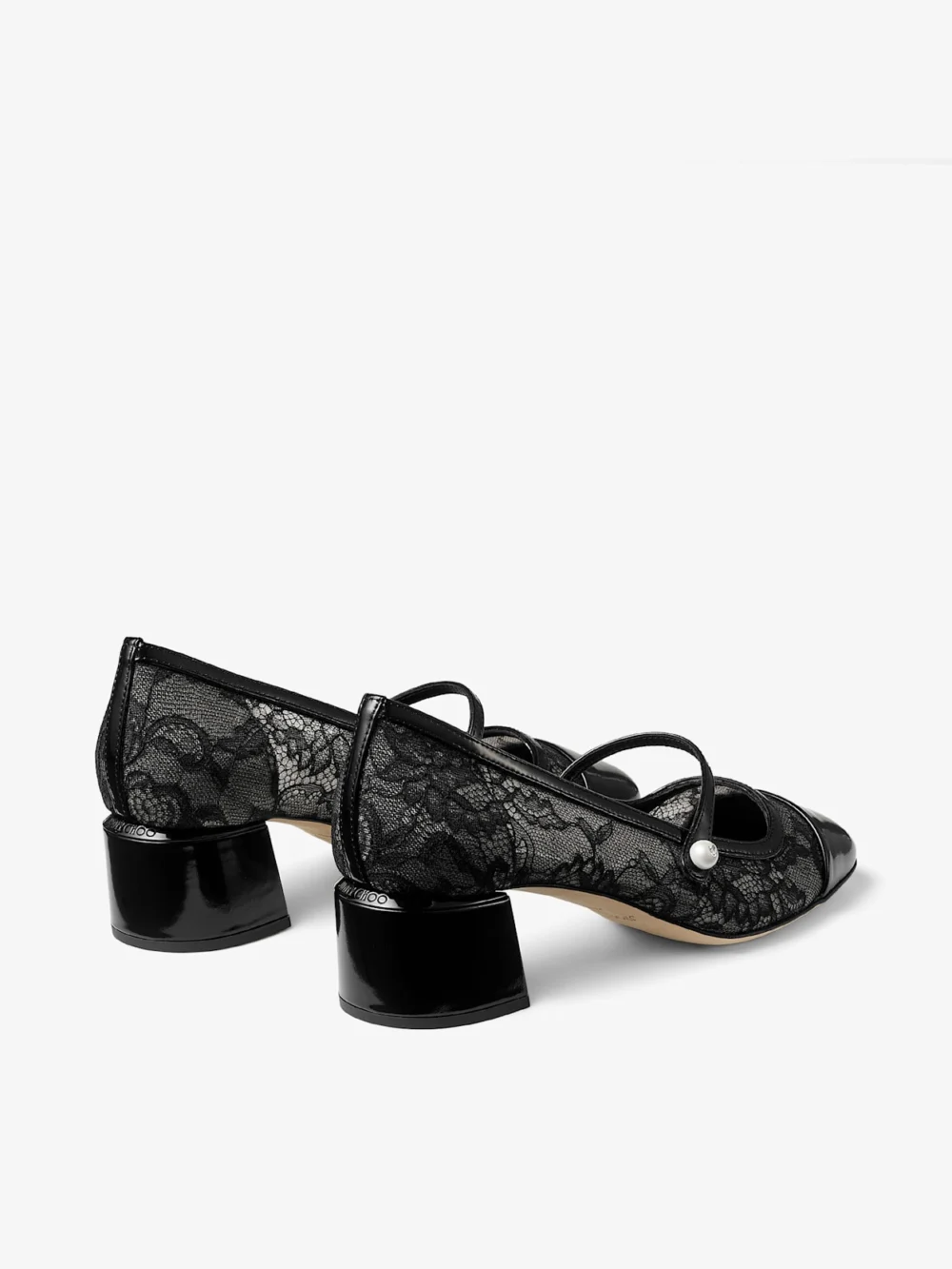 Jimmy Choo Elisa 45 Black Spazzolato and Jimmy Choo Lace Pumps, another view