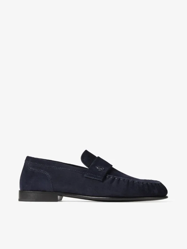 Jimmy Choo Ellis Loafer F Marine Suede Loafers