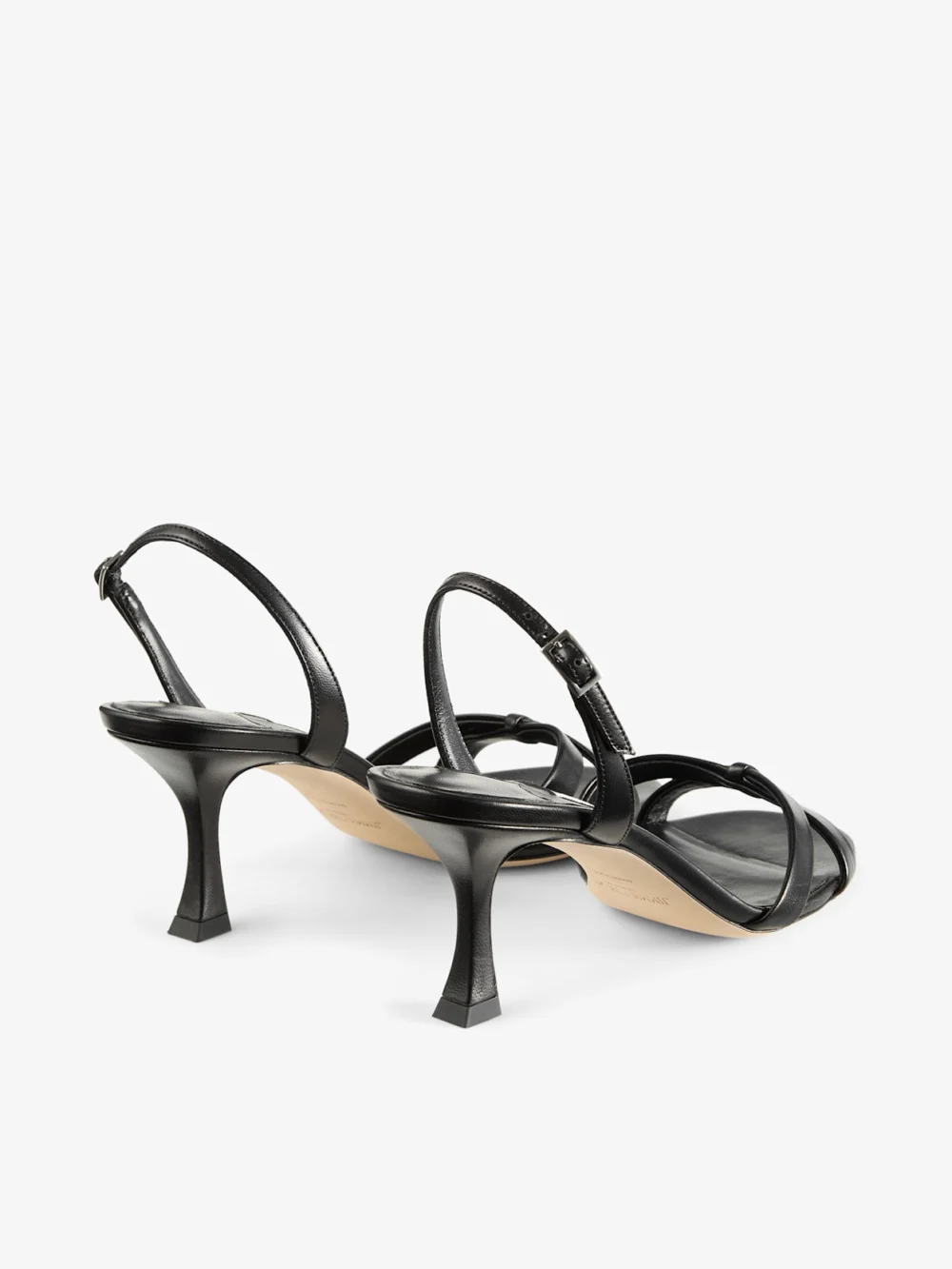 Jimmy Choo Elsy 70 Black Nappa Leather Crossover Slingback, another view