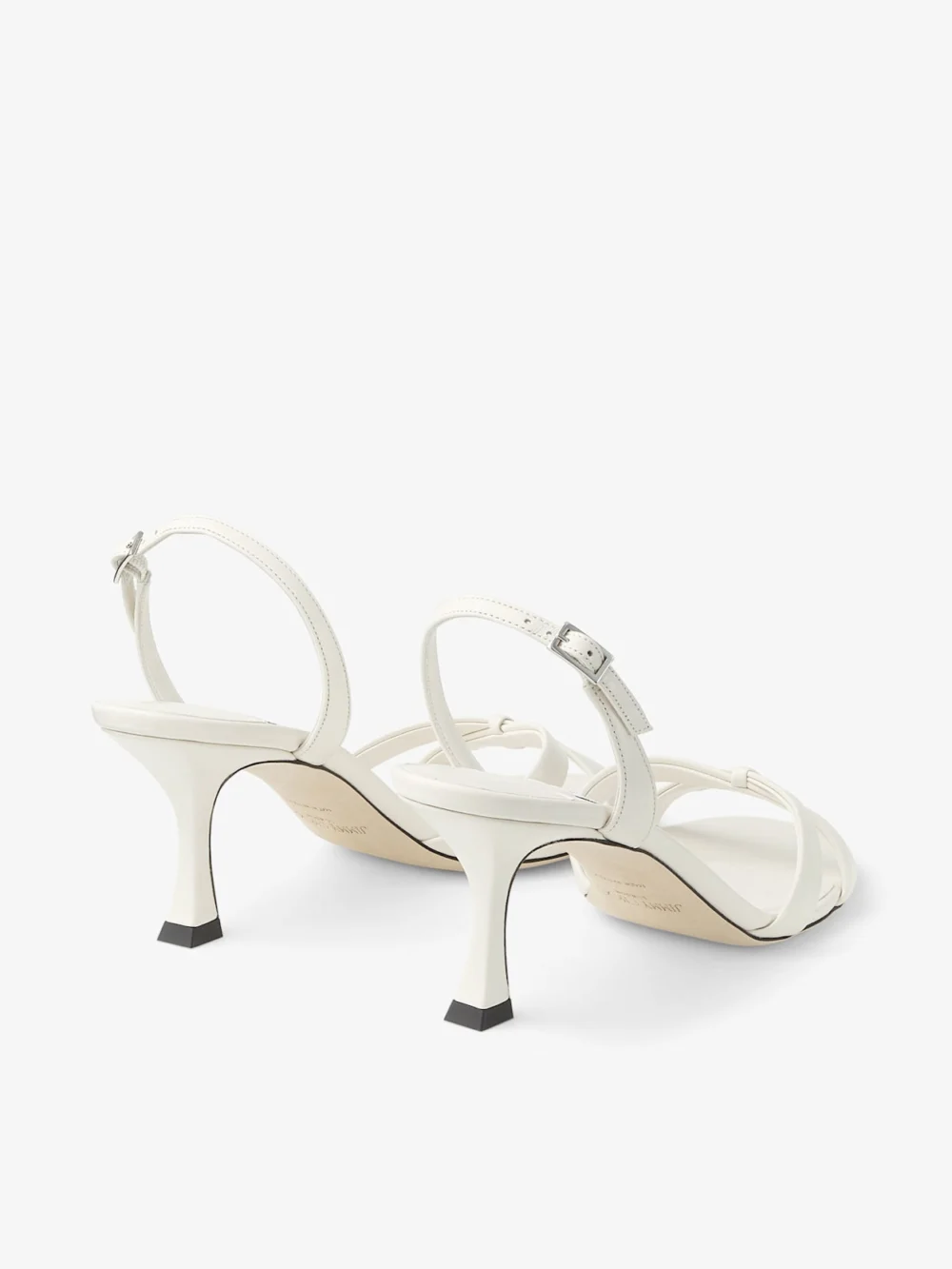Jimmy Choo Elsy 70 Latte Nappa Leather Crossover Slingback, another view