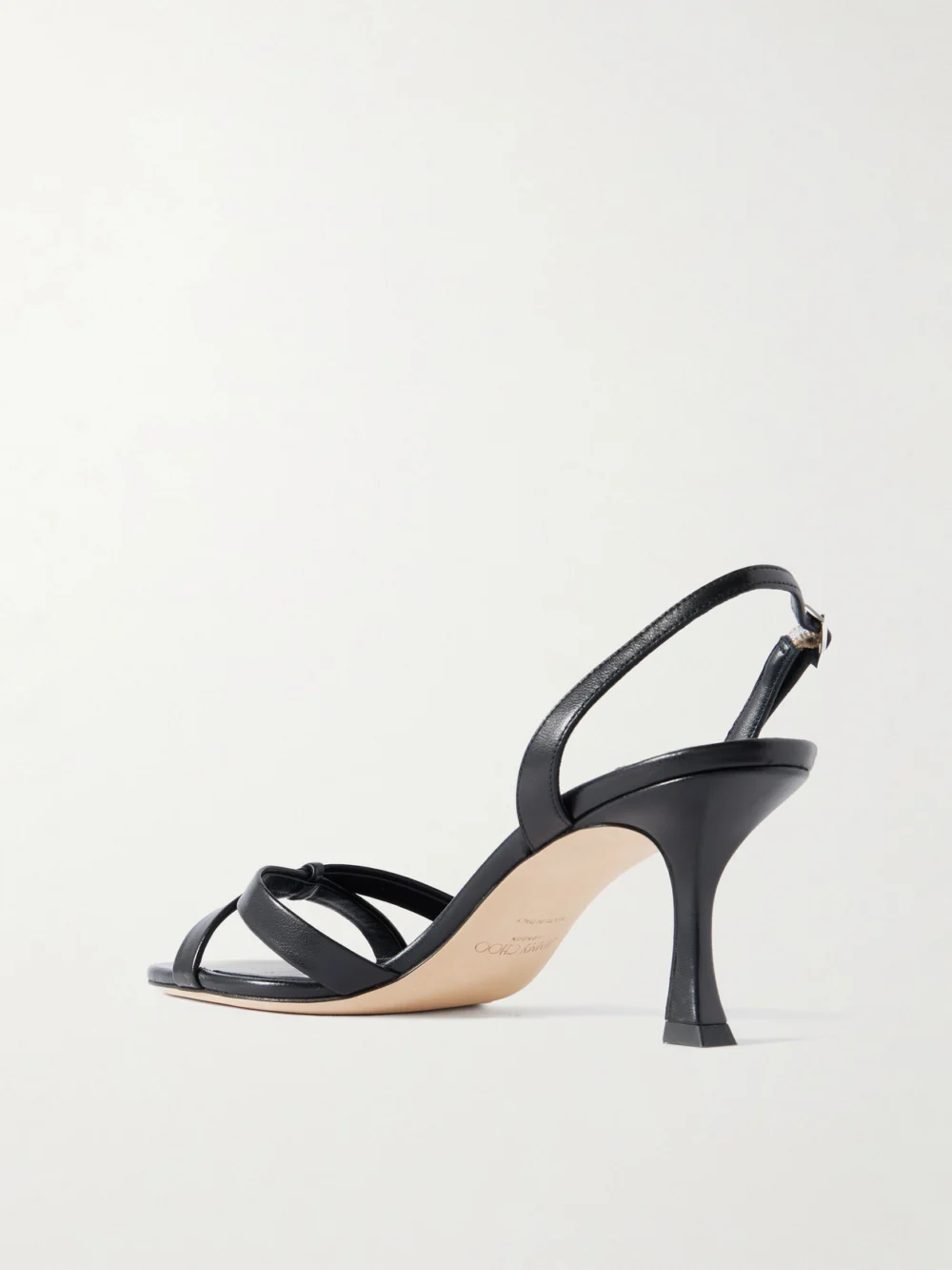 Back view of the Jimmy Choo Elsy 70 Leather Slingback Sandals