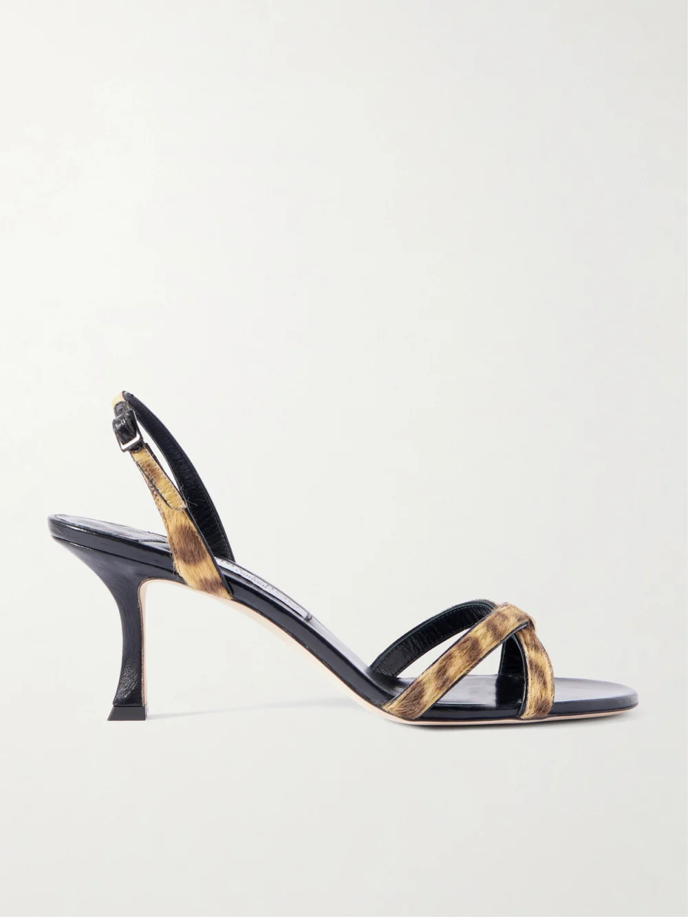 Jimmy Choo Elsy 70 Leopard-print Calf Hair Slingback Sandals in leopard print