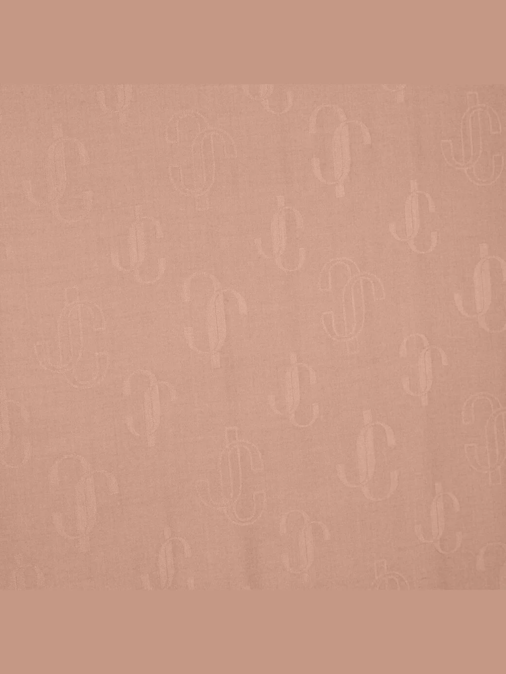 Close-up detail of the Jimmy Choo Emani Ballet Pink Silk and Wool Jacquard Shawl