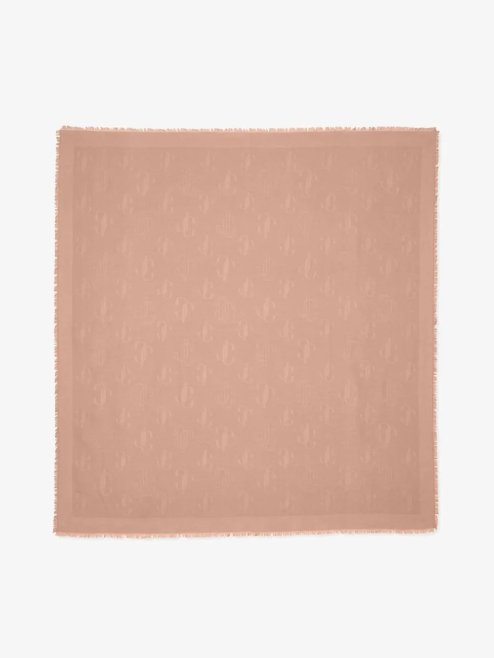Side view of the Jimmy Choo Emani Ballet Pink Silk and Wool Jacquard Shawl