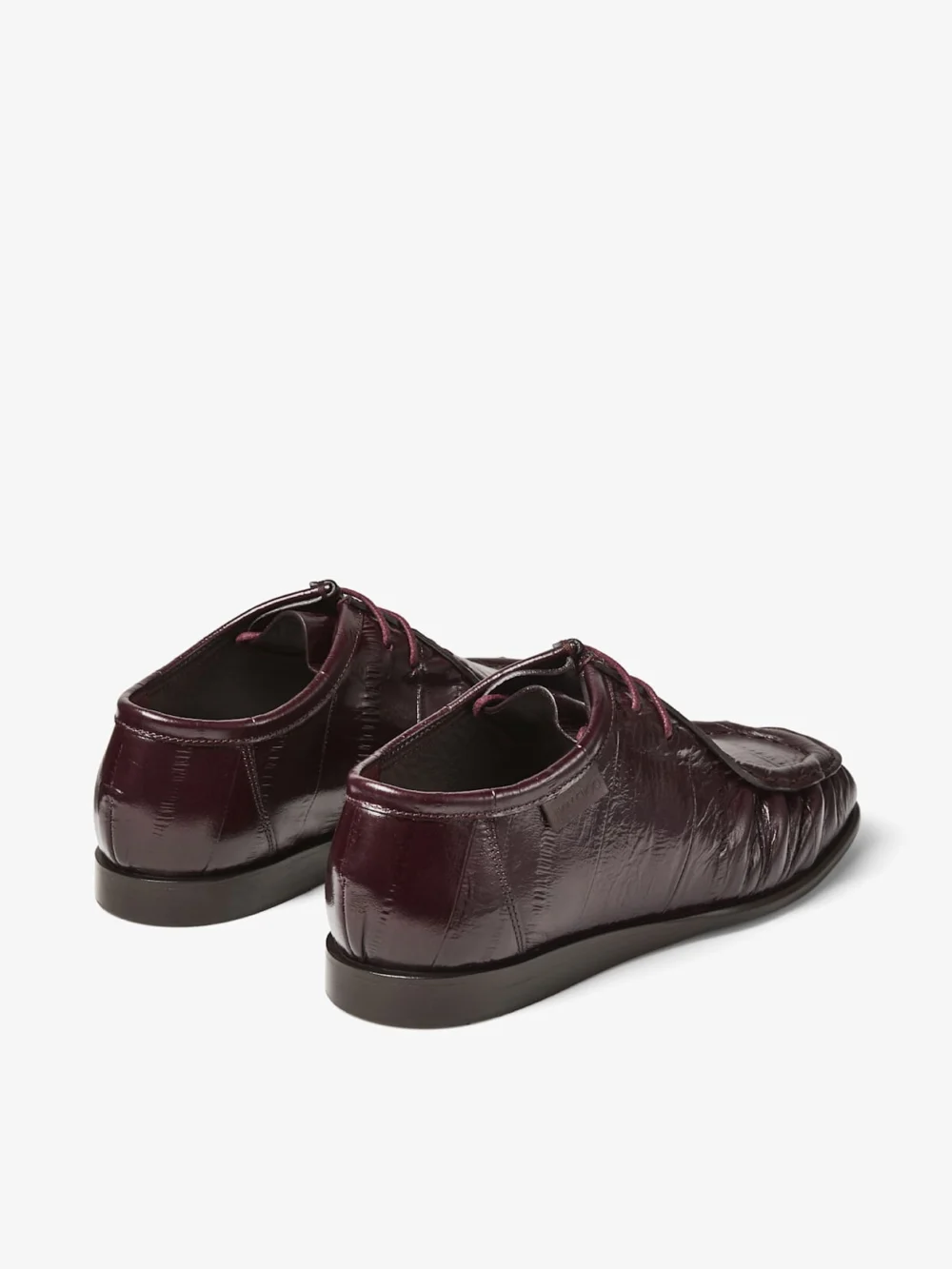 Jimmy Choo Ember Moccasin F Deep Merlot Eel Embossed Leather Moccasins, another view