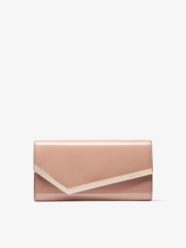 Jimmy Choo Emmie Ballet Pink Patent Clutch Bag