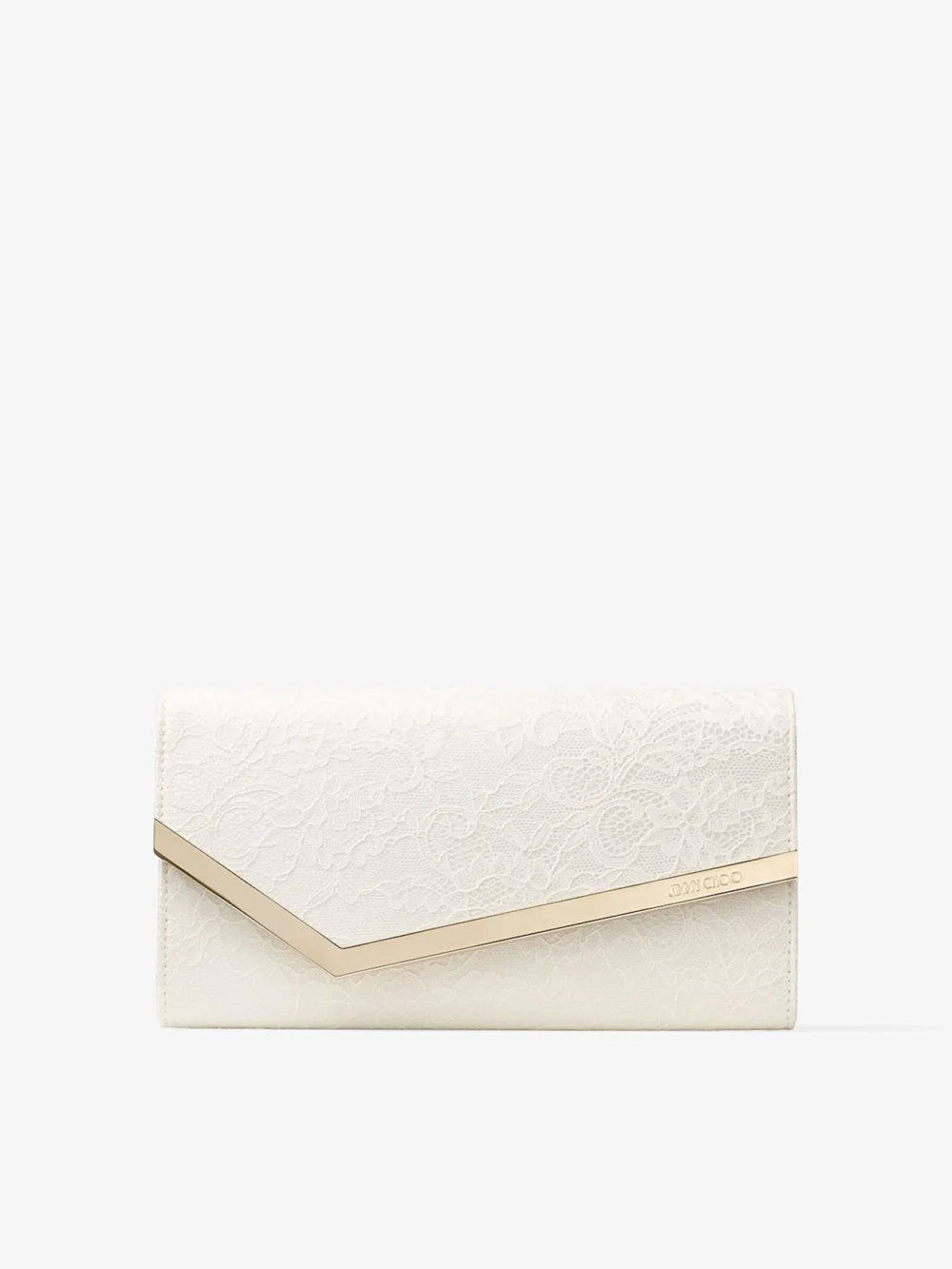 Jimmy Choo Emmie Ivory Jimmy Choo Lace Clutch Bag in ivory