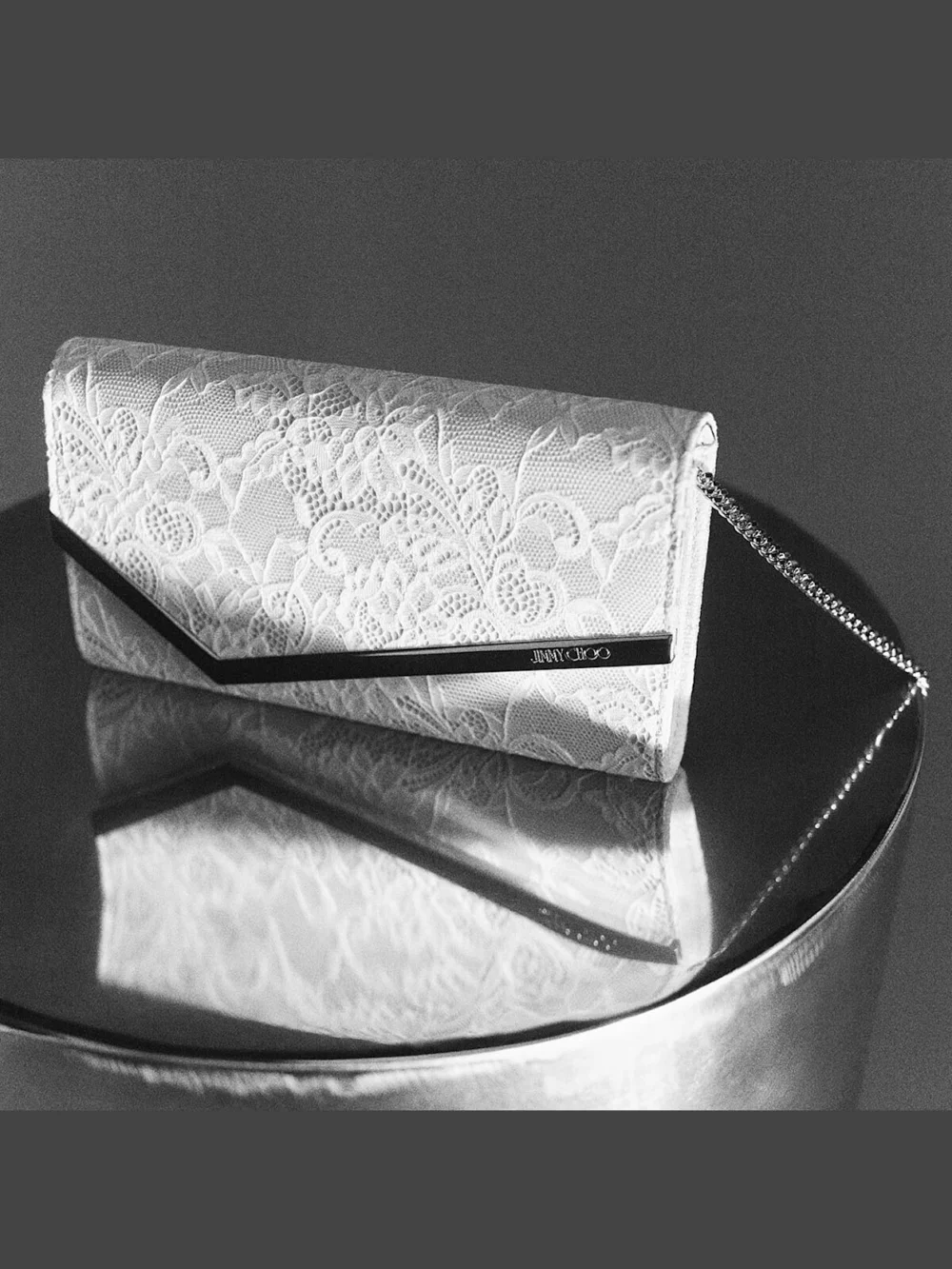 Jimmy Choo Emmie Ivory Jimmy Choo Lace Clutch Bag, another view
