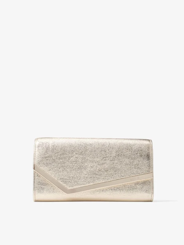 Jimmy Choo Emmie Platinum Ice Brilliance Fabric Clutch Bag