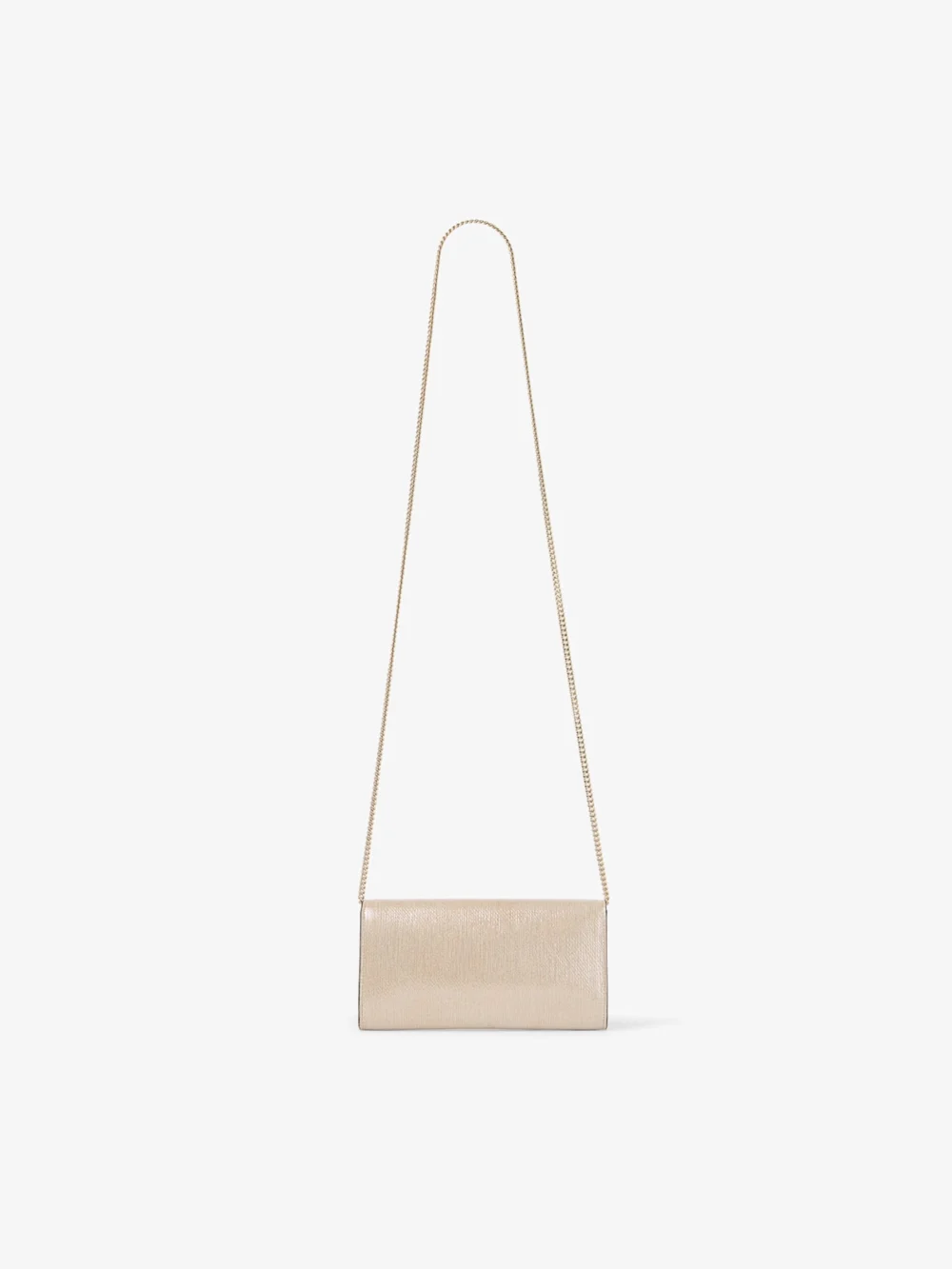 Jimmy Choo Emmie Soft Gold Metallic Linear Leather Clutch, another view