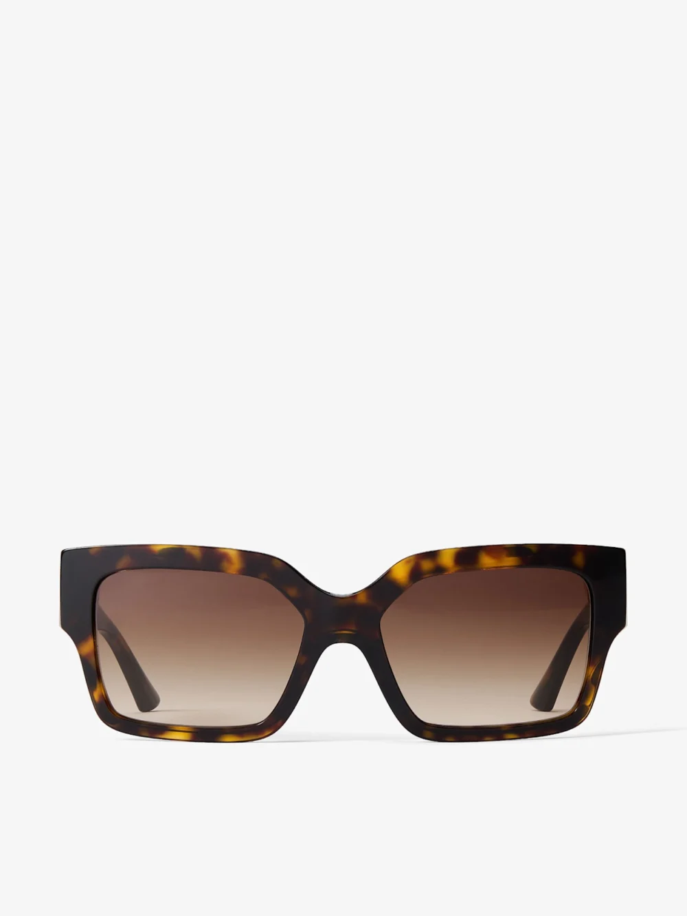 Jimmy Choo Eve Havana and Gradient Brown Acetate Rectangular Sunglasses in e5002 havana