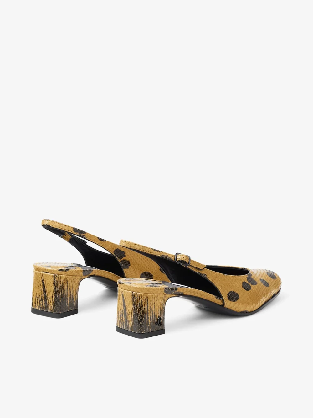 Jimmy Choo Eyla Sling Back 45 Cigar and Black Spotty Elaphe Printed Leather Slingbacks, another view