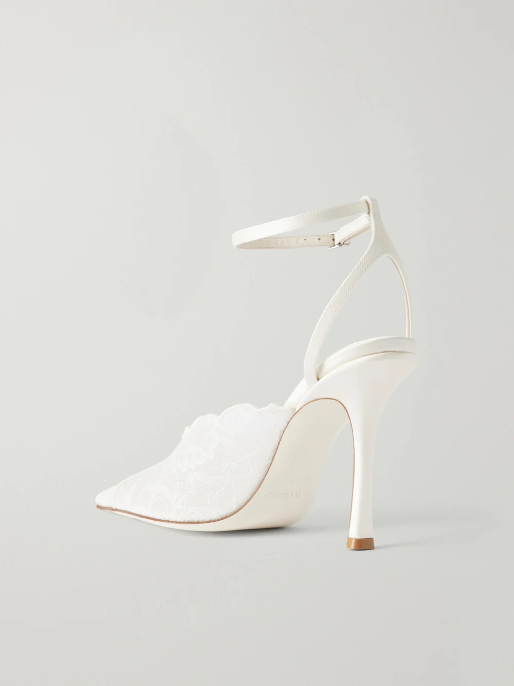 Back view of the Jimmy Choo Faiz 100 Lace Pumps