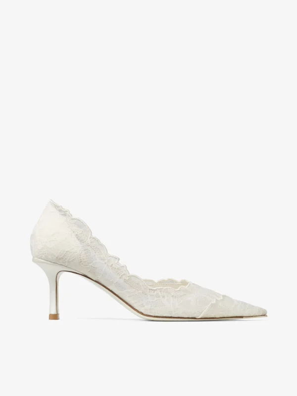 Jimmy Choo Faiz Pump 65 Ivory Jimmy Choo Lace Pumps