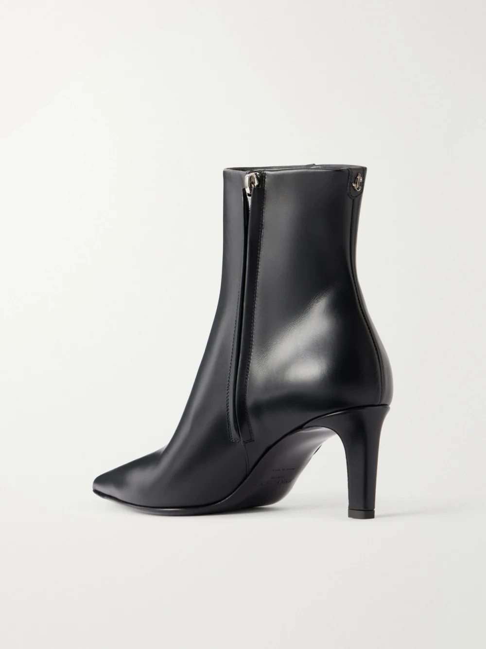 Back view of the Jimmy Choo Frankie 65 Leather Ankle Boots