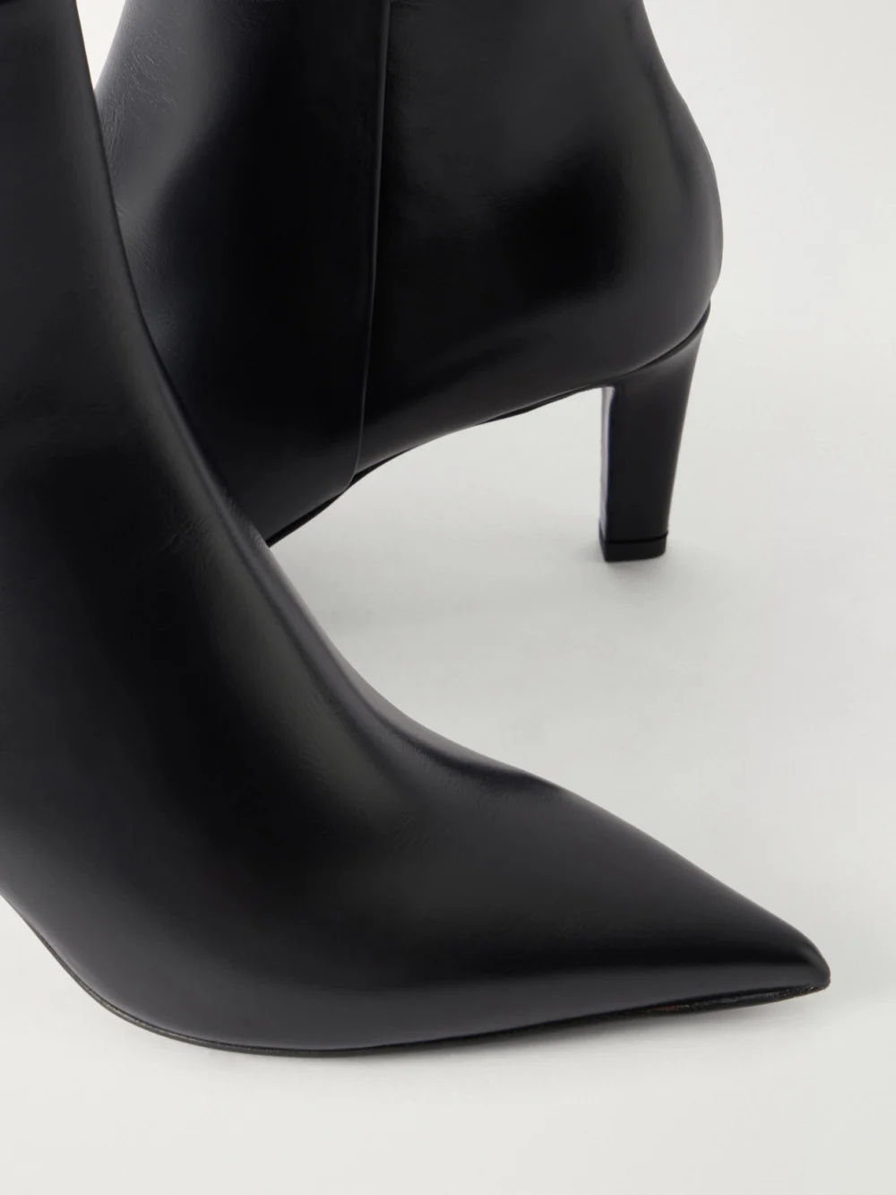 Close-up detail of the Jimmy Choo Frankie 65 Leather Ankle Boots