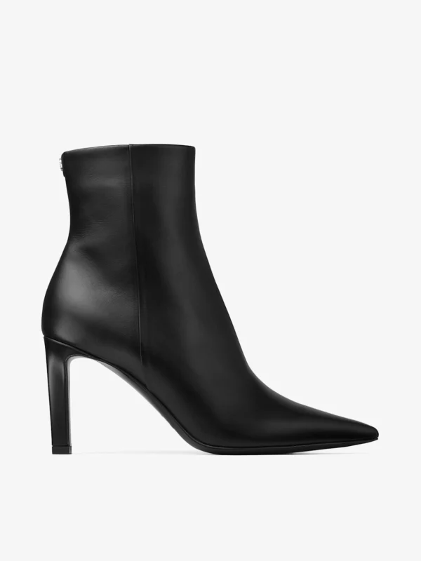 Jimmy Choo Frankie Ankle Boot 85 Black Calf Leather Ankle Boots