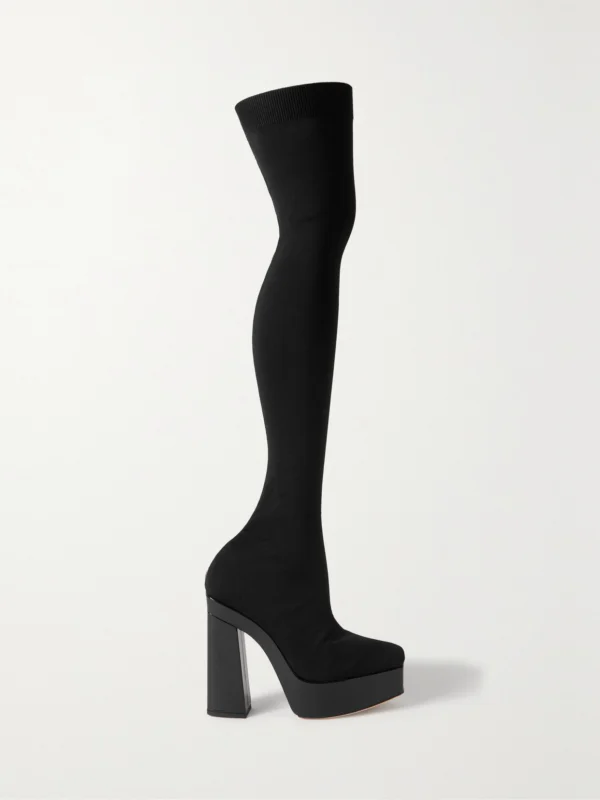 Jimmy Choo Giome Over-the-knee Stretch-knit Platform Boots