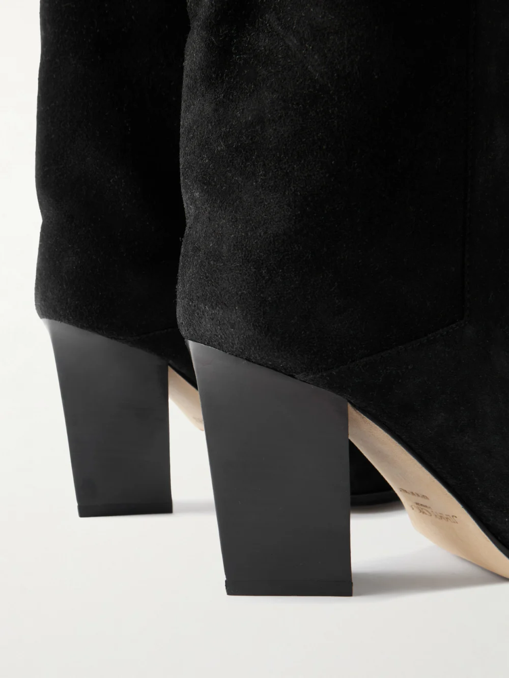 Close-up detail of the Jimmy Choo Hart 85 Fringed Suede Boots