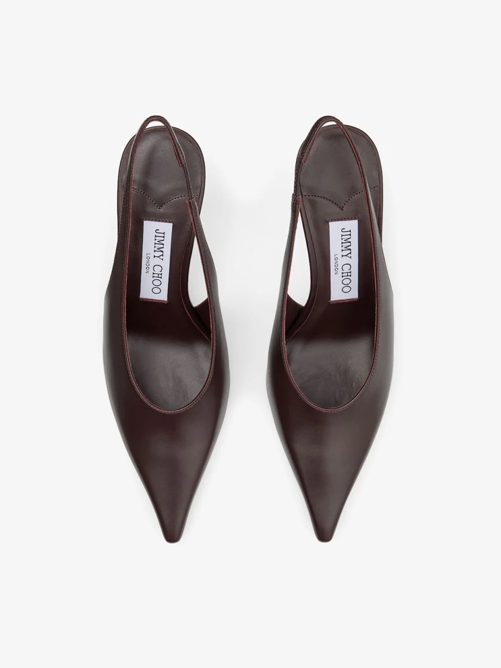 Jimmy Choo Isa 80 Deep Merlot Calf Leather Pumps, another view