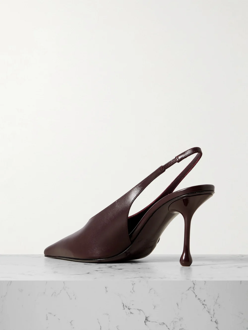 Back view of the Jimmy Choo Isa 80 Leather Pumps